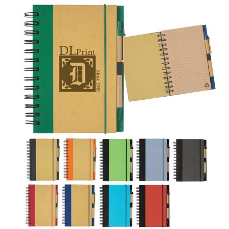 Eco‑Friendly 5 x 7 Spiral Notebook & Pen 1