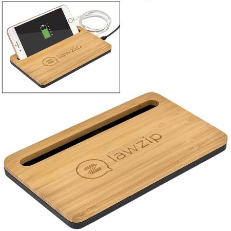 5W Bamboo Desktop Wireless Charger 1