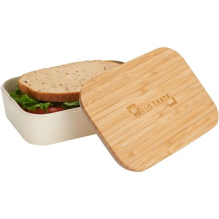 Bamboo Fiber Lunch Box with Cutting Board Lid 1