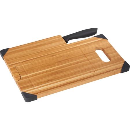 Bamboo Cutting Board with Knife 1