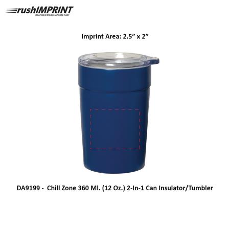 Chill Zone 360 Ml. (12 Oz.) 2-In-1 Can Insulator/Tumbler 1