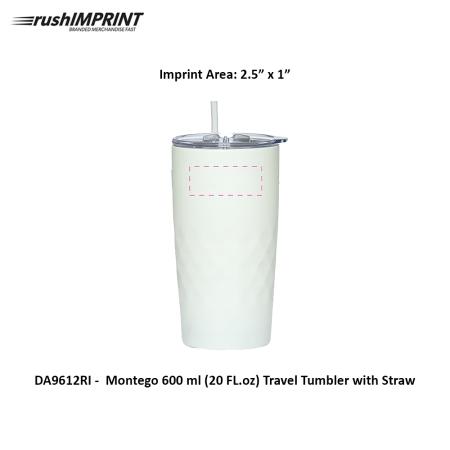 Montego 600 ml (20 FL.oz) Travel Tumbler with Straw 1