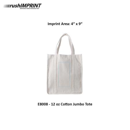 12 oz Cotton Jumbo Tote 1