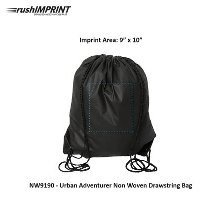 Urban Adventurer Non Woven Drawstring Bag 1