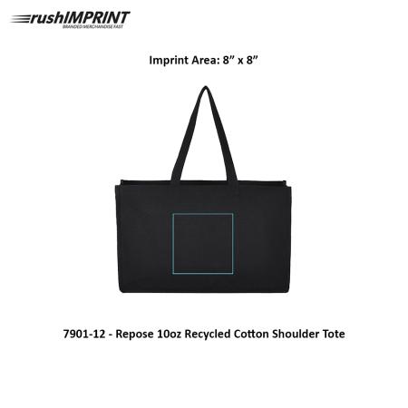 Repose 10oz Recycled Cotton Shoulder Tote 4