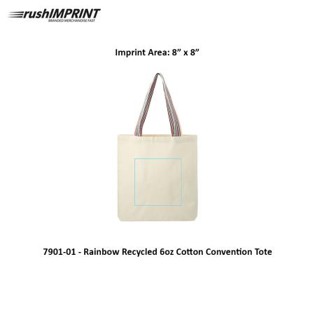 Rainbow Recycled 6oz Cotton Convention Tote 2