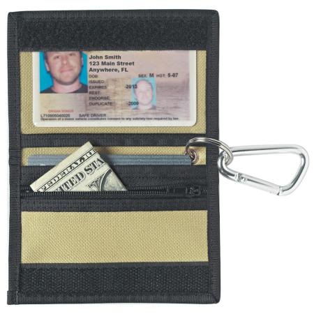 Velcro Wallet with Carabiner 1