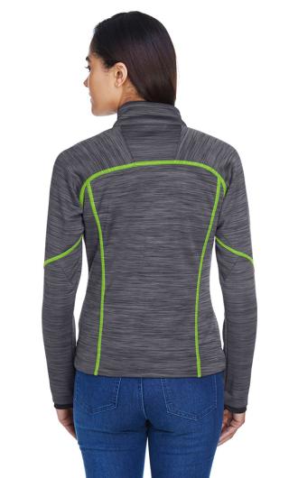 North End Ladies' Flux Melange Bonded Fleece Jacket 1