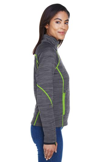 North End Ladies' Flux Melange Bonded Fleece Jacket 2