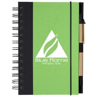 Eco‑Friendly 5 x 7 Spiral Notebook & Pen