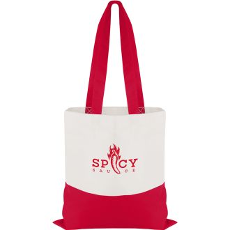 Cotton Colored Accent Flat Tote