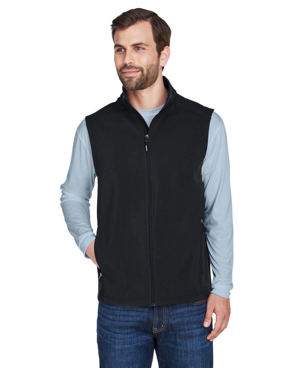 Core 365 Men's Cruise Two-Layer Fleece Bonded Soft Shell Vest